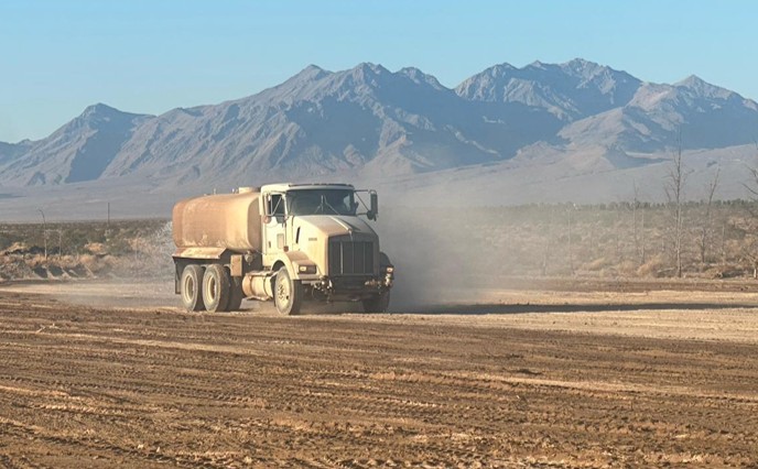 Golden One water truck for construction water sales and delivery